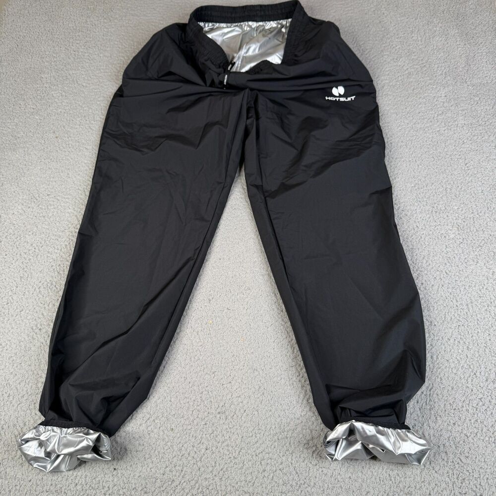 Hot Suit Sauna Pants Mens Extra Large Black Hotsuit Sweat Jogger Pull On